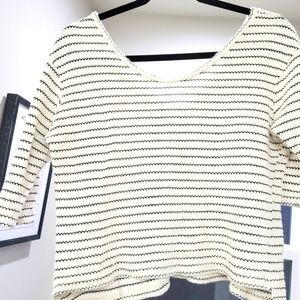 Zara cropped v back sweater